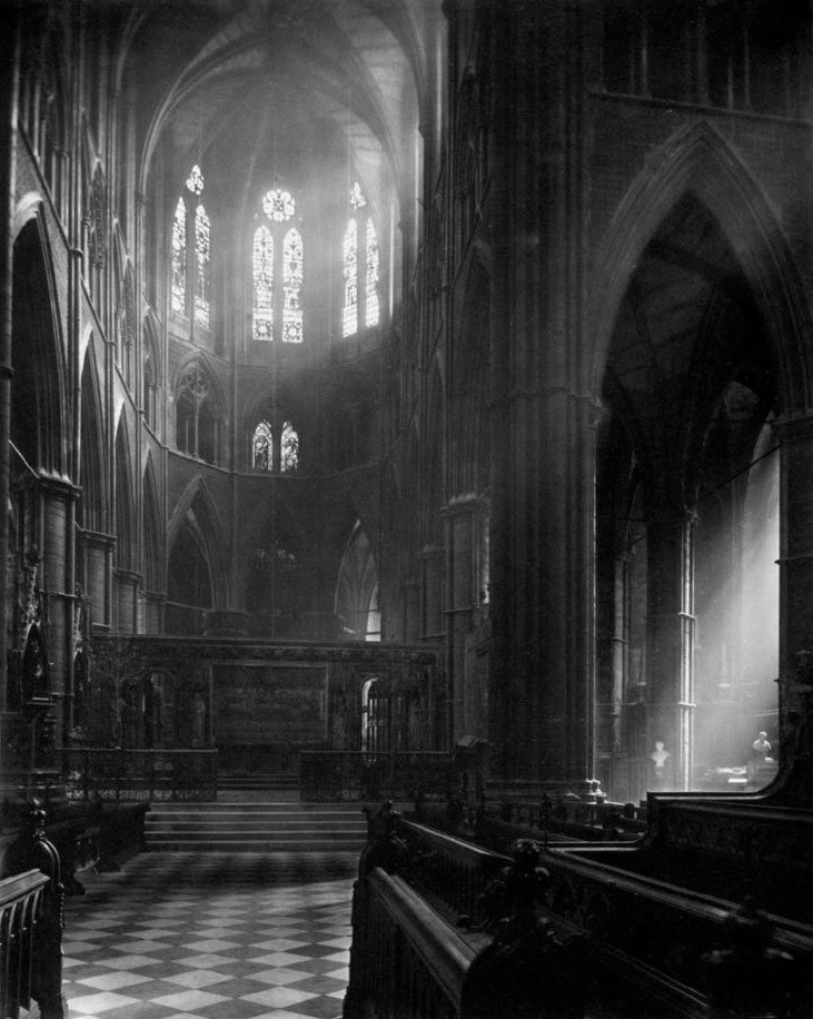 威斯敏斯特大教堂，后殿从合唱团弗雷德里克·H·埃文斯，1911年