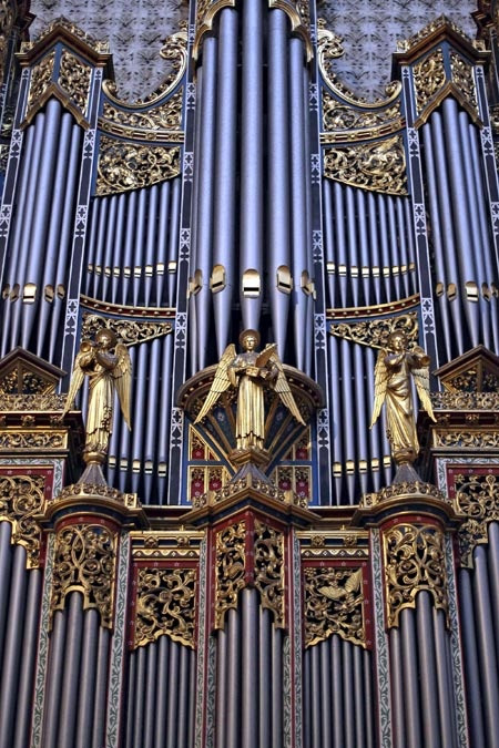 威斯敏斯特艾比在伦敦，英国管风琴。威斯敏斯特艾比是一个，如果在世界上最重要的圣公会教堂。